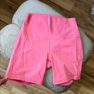 lululemon athletica Bright Pink High-Rise Bike Shorts 6 inch